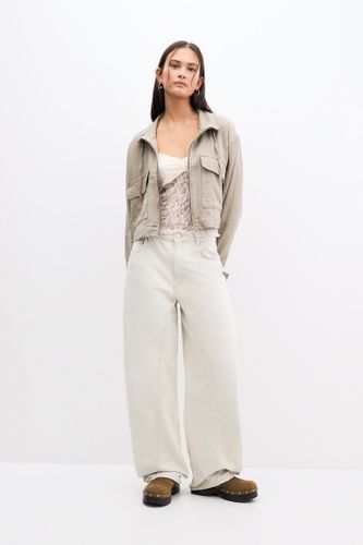 Pantalon Balloon Découpes - Pull&Bear - Modalova