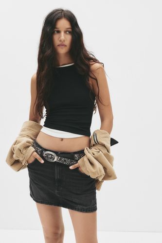 Minijupe En Jean À Déchirures - Pull&Bear - Modalova