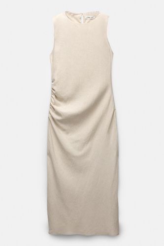 Robe Midi Avec Lin - Pull&Bear - Modalova