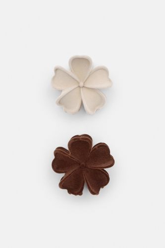 Lot De 2 Pinces Fleurs Veloutées - Pull&Bear - Modalova