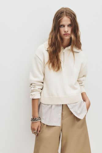 Pull Col Polo À Fermeture Éclair - Pull&Bear - Modalova