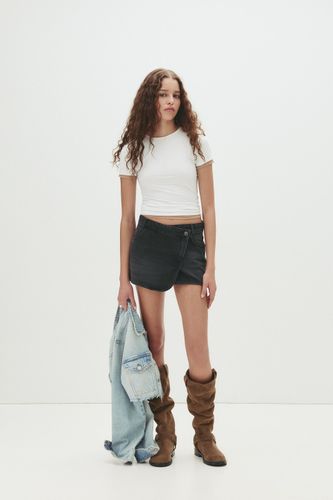 Minijupe En Jean Croisée - Pull&Bear - Modalova