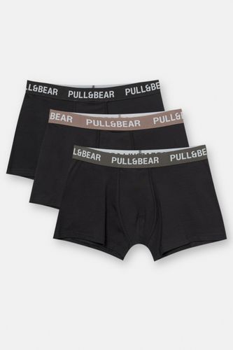 Lot De 3 Boxers Noirs Avec Logo - Pull&Bear - Modalova