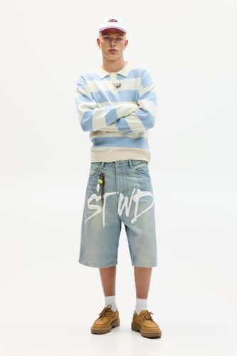 Bermuda En Jean Super Baggy Stwd - Pull&Bear - Modalova