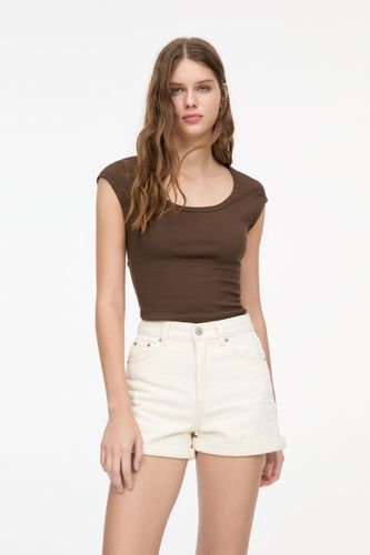 Short Mom Denim Revers - Pull&Bear - Modalova