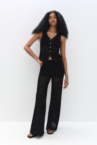 Pantalon Flare Ajouré - Pull&Bear - Modalova