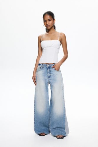 Jean Wide Leg Plissé - Pull&Bear - Modalova