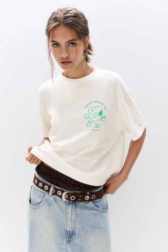 T-Shirt Snoopy - Pull&Bear - Modalova