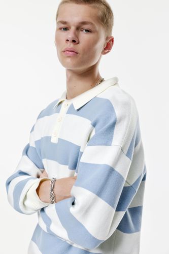 Polo À Rayures Manches Longues - Pull&Bear - Modalova