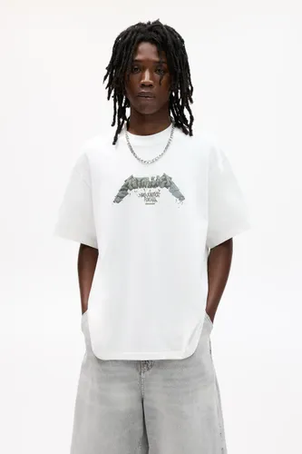 T-Shirt Blanc Metallica - Pull&Bear - Modalova