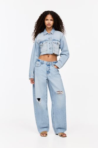 Jean Barrel Déchiré - Pull&Bear - Modalova