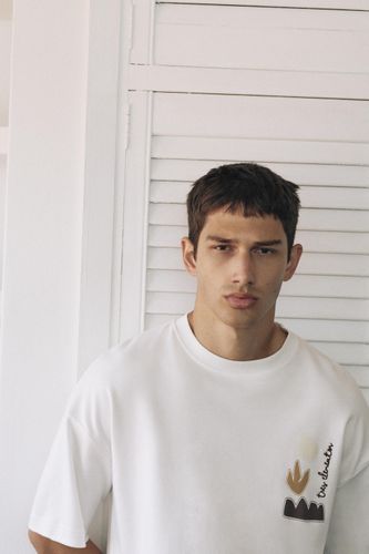 T-Shirt Manches Courtes Imprimé - Pull&Bear - Modalova
