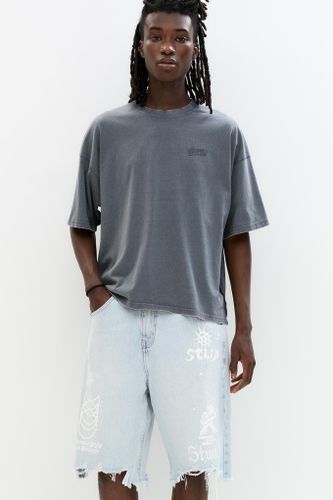 Bermuda En Jean Imprimé Déchiré - Pull&Bear - Modalova
