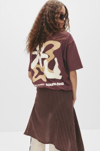 T-Shirt À Motif Floral - Pull&Bear - Modalova