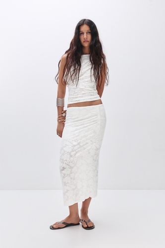 Jupe Midi En Dentelle - Pull&Bear - Modalova