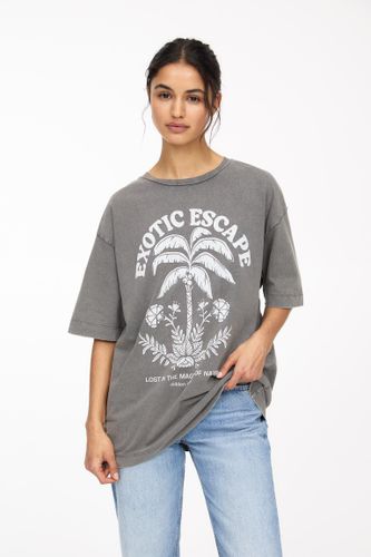 T-Shirt Oversize Imprimé - Pull&Bear - Modalova