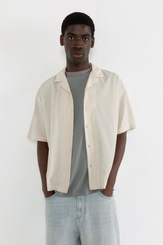 Chemise Rustique À Manches Courtes Rayures - Pull&Bear - Modalova