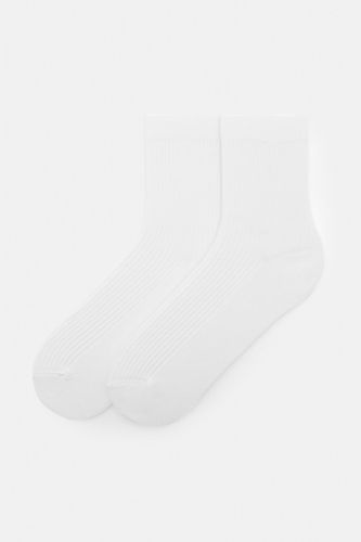 Chaussettes Hautes Côtelées Blanches - Pull&Bear - Modalova