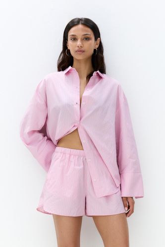 Short De Pyjama À Rayures - Pull&Bear - Modalova