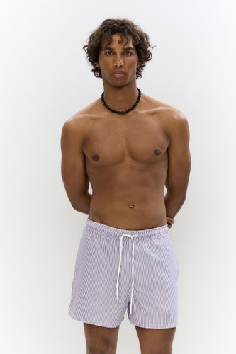 Short De Bain À Rayures Seersucker - Pull&Bear - Modalova