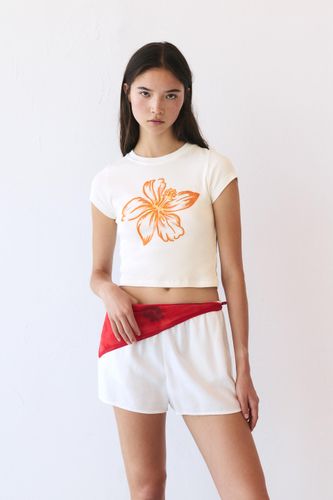 T-Shirt Cropped Fleur D’hibiscus - Pull&Bear - Modalova