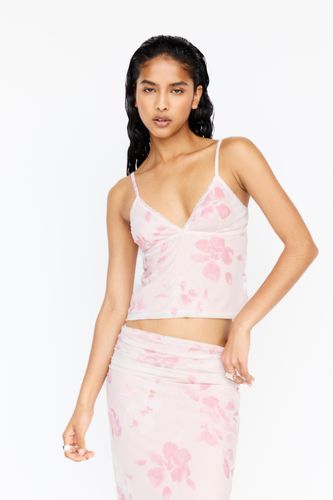 Top Fleuri Brodé - Pull&Bear - Modalova