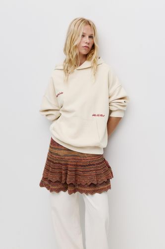 Sweat À Capuche Texte - Pull&Bear - Modalova