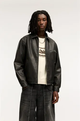 Veste Workwear En Similicuir - Pull&Bear - Modalova