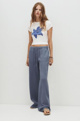 Pantalon Rustique En Crêpe De Coton - Pull&Bear - Modalova