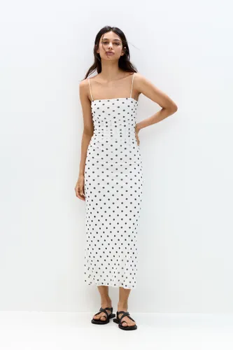 Robe Midi Bretelles Pois - Pull&Bear - Modalova