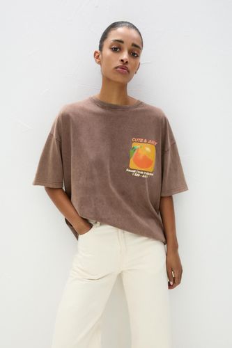T-Shirt Imprimé Oranges - Pull&Bear - Modalova