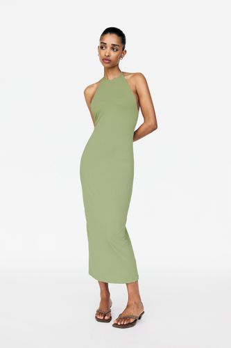 Robe Midi En Polyamide À Encolure Américaine - Pull&Bear - Modalova