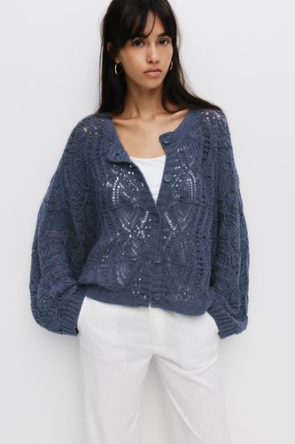 Cardigan En Maille Ajourée - Pull&Bear - Modalova