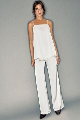 Pantalon Droit Satiné - Pull&Bear - Modalova