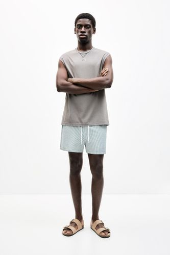 Short De Bain À Rayures Seersucker - Pull&Bear - Modalova