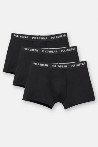 Lot De 3 Boxers Noirs Petit Logo - Pull&Bear - Modalova