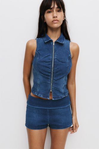 Top En Jean Fermeture Éclair - Pull&Bear - Modalova