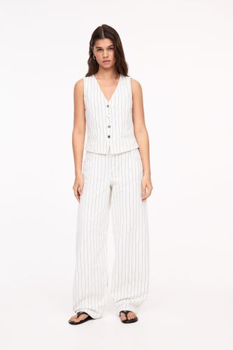 Pantalon Balloon À Rayures - Pull&Bear - Modalova