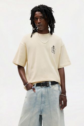 T-Shirt Blanc Brodé - Pull&Bear - Modalova