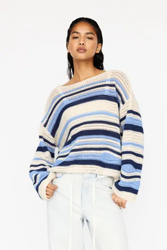 Cardigan Crochet Rayé - Pull&Bear - Modalova