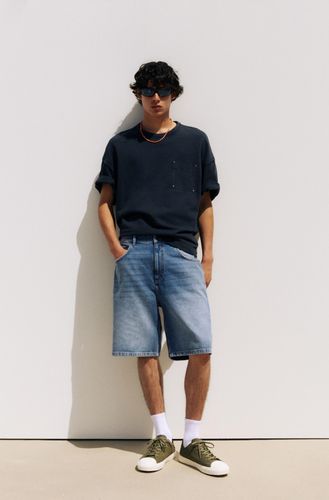 Bermuda En Jean Baggy - Pull&Bear - Modalova