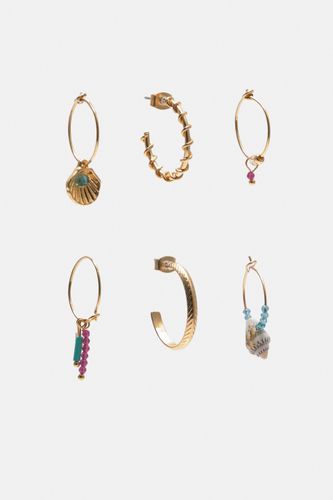 Lot De 6 Paires De Boucles D'oreilles Créoles Boho - Pull&Bear - Modalova