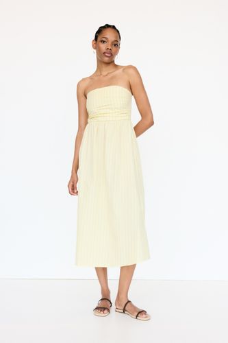 Robe Midi En Popeline - Pull&Bear - Modalova