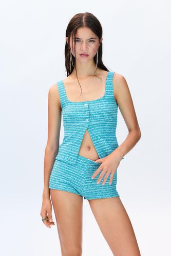 Top En Maille Texturée - Pull&Bear - Modalova