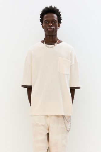 T-Shirt Gaufré Bord-Côte - Pull&Bear - Modalova