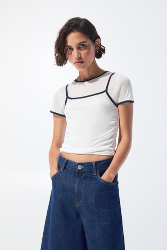 T-Shirt Double Finitions Contrastantes - Pull&Bear - Modalova