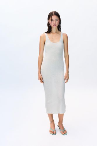 Robe Midi En Point Métallisé - Pull&Bear - Modalova