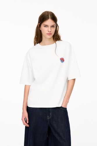 T-Shirt Blanc Deli & Grocery - Pull&Bear - Modalova