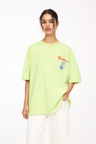 T-Shirt Vert Citron Room Service - Pull&Bear - Modalova