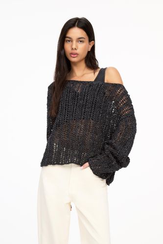 Pull Cropped Ajouré - Pull&Bear - Modalova
